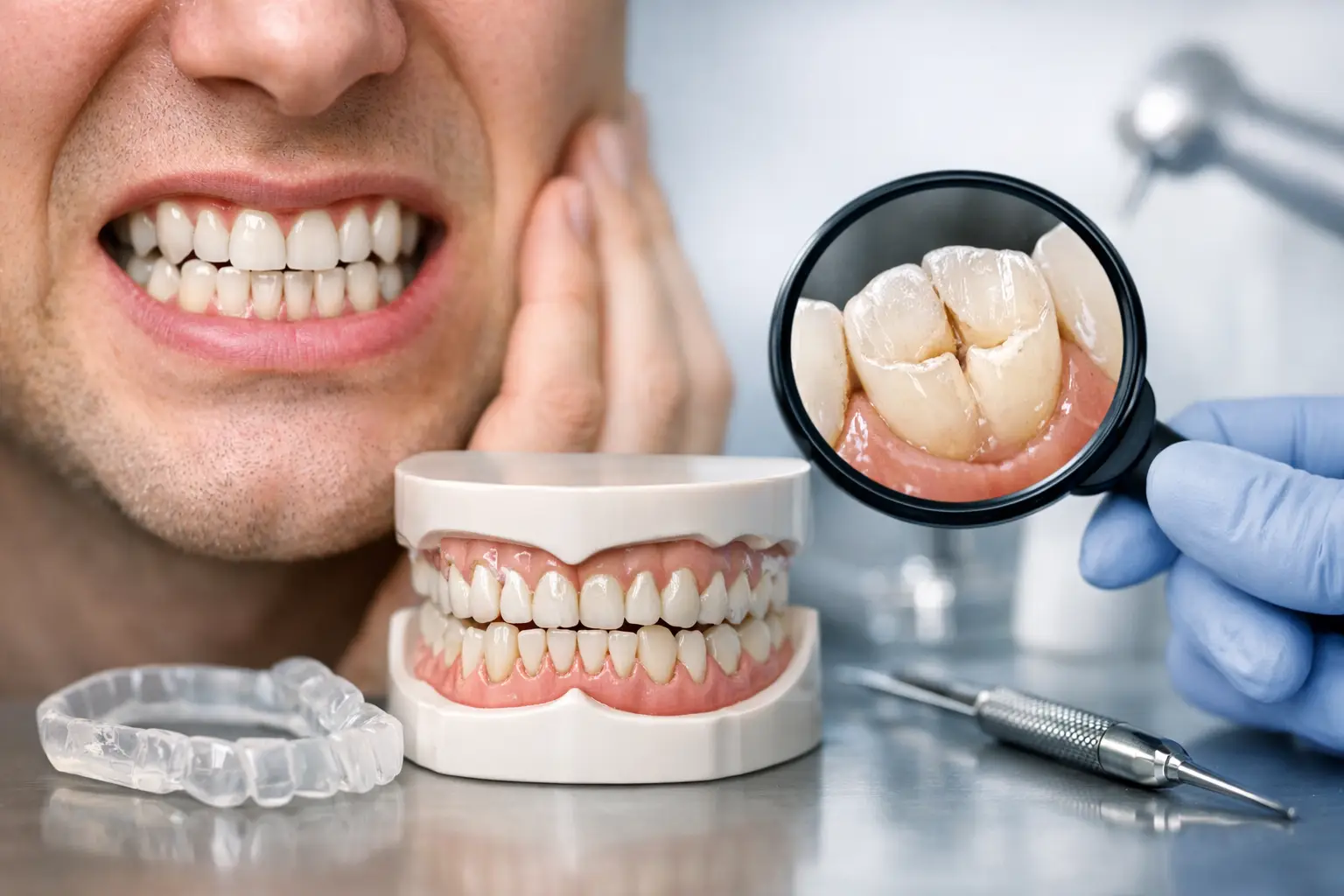 7 señales de desgaste por bruxismo dental