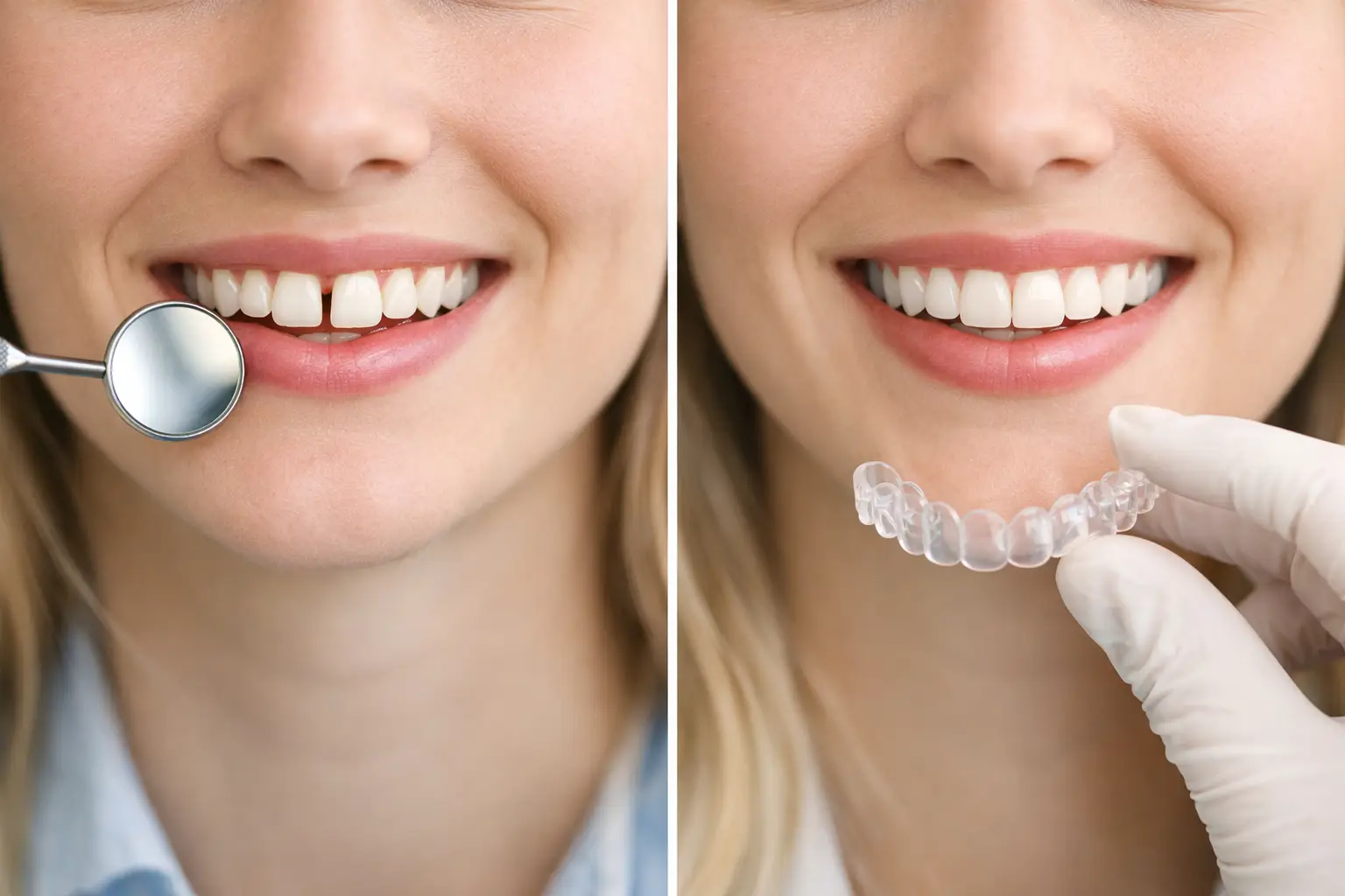 Cómo corregir diastema sin brackets visibles