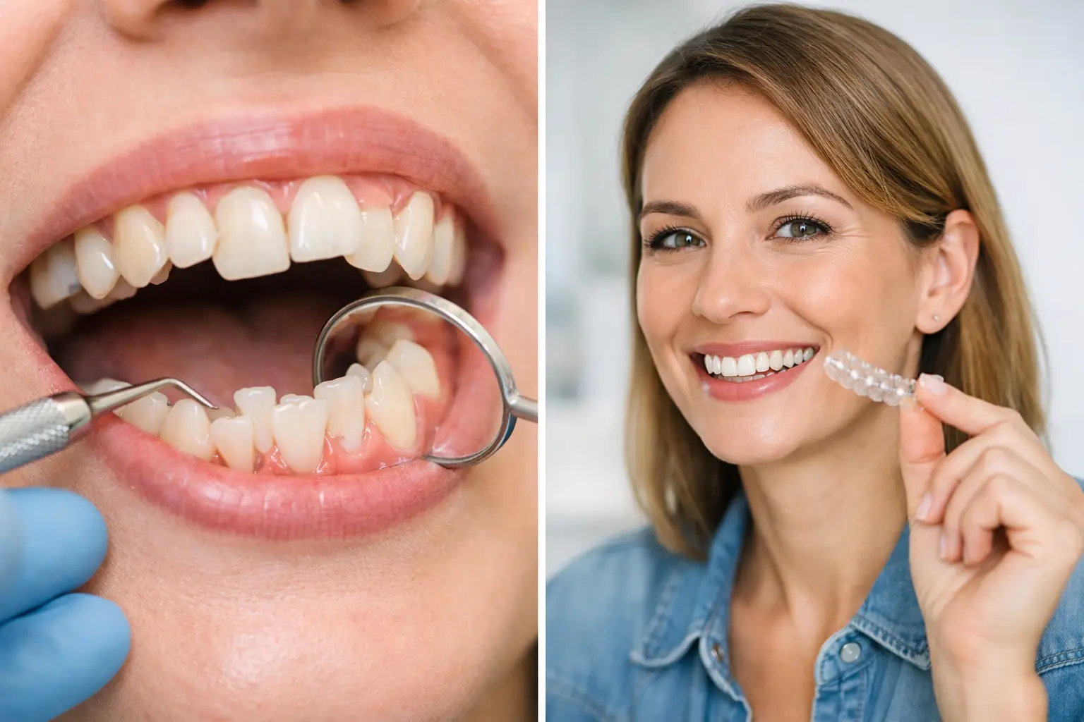 Cómo enderezar dientes apiñados en adultos