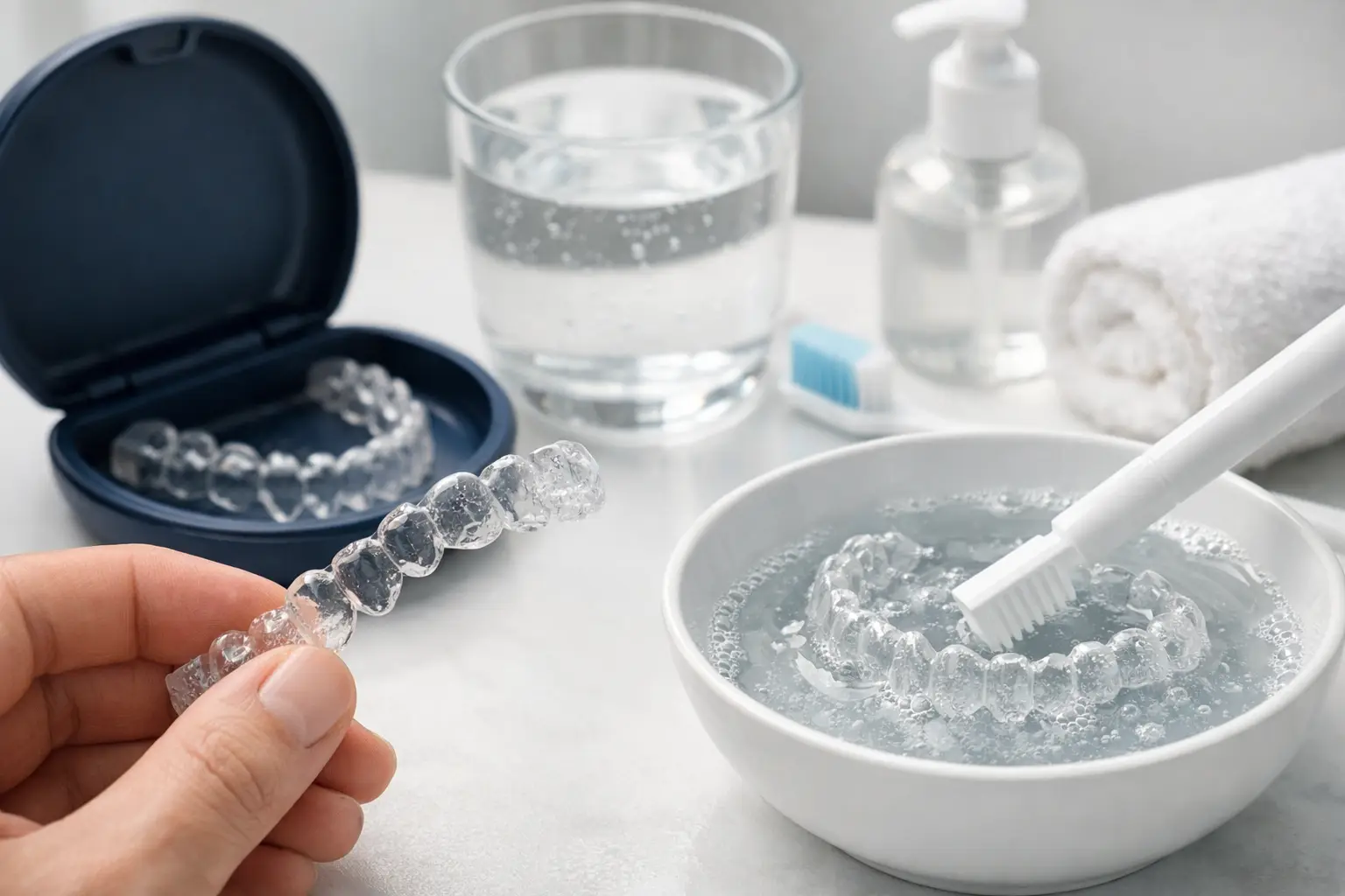 Cómo limpiar alineadores transparentes correctamente