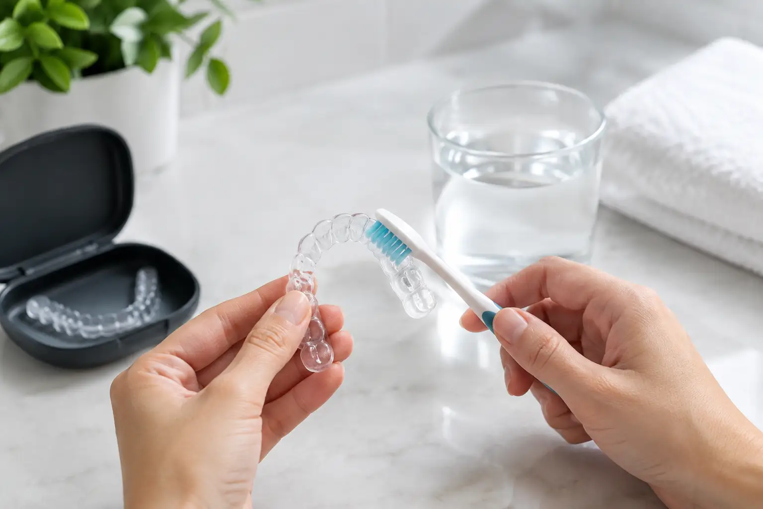 Cómo limpiar férulas Invisalign sin dañarlas