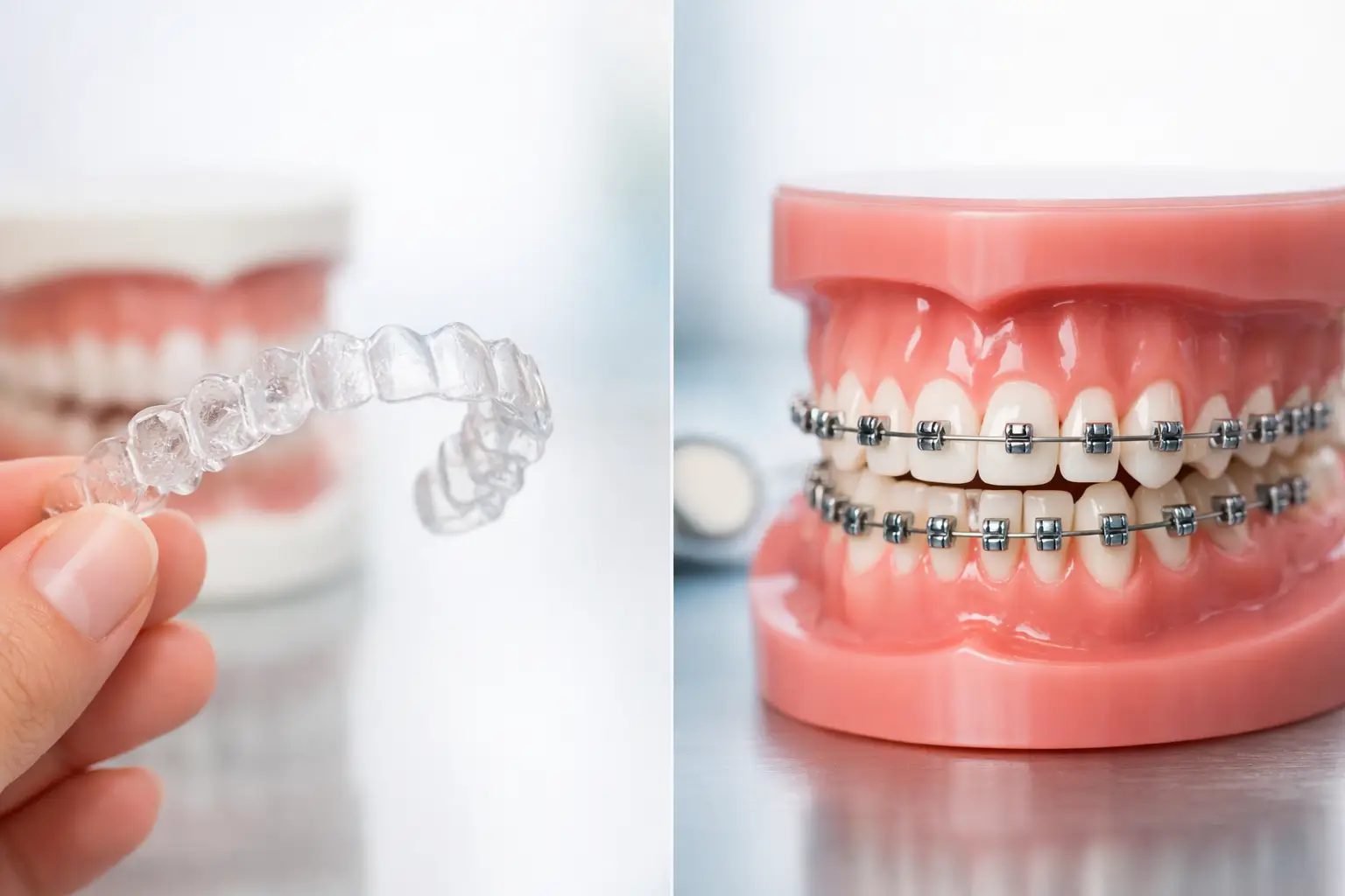 Invisalign vs brackets metálicos: qué elegir